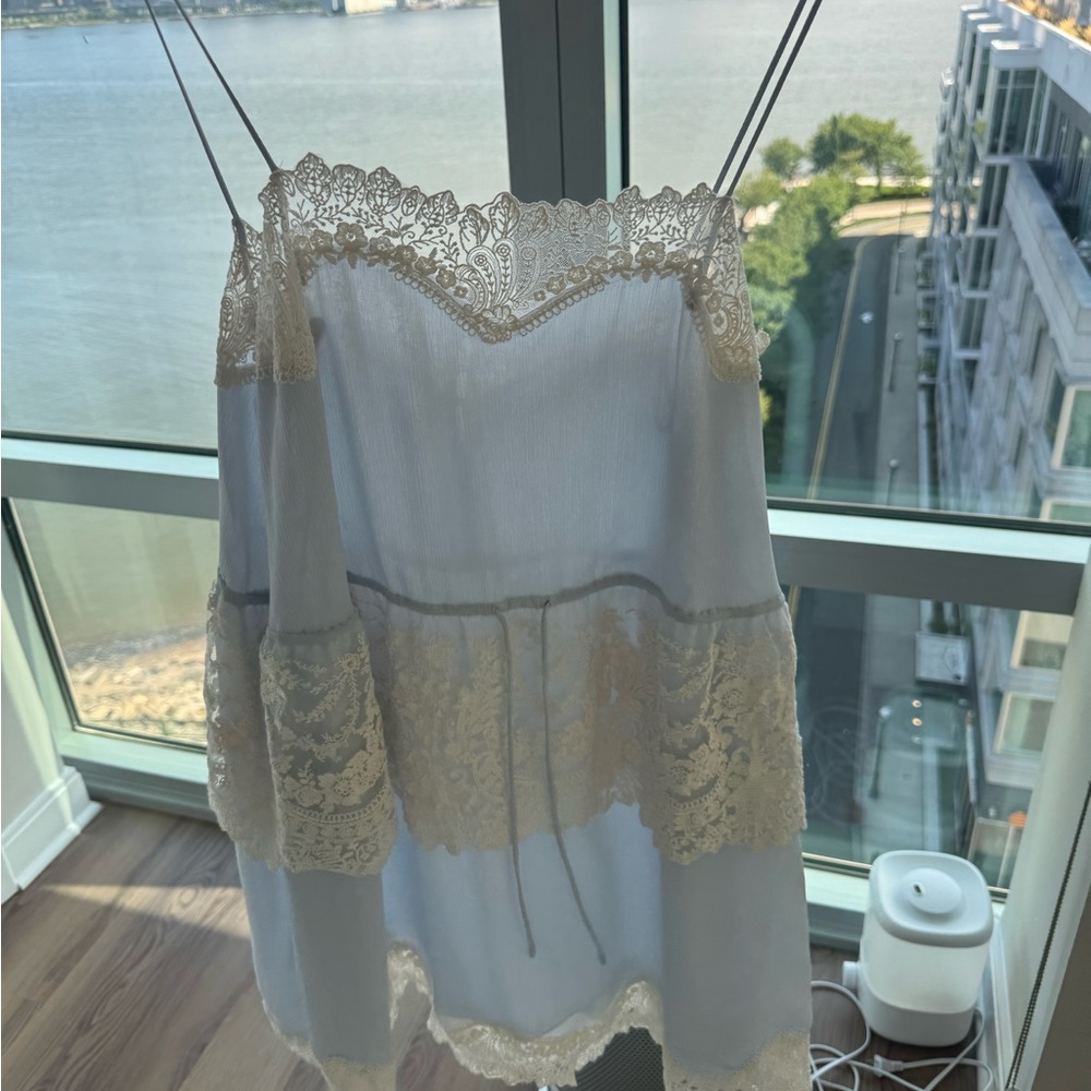 Zara Cream Lace Midi Dress